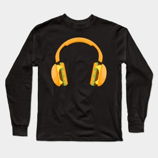 Burger headphones. Long Sleeve T-Shirt